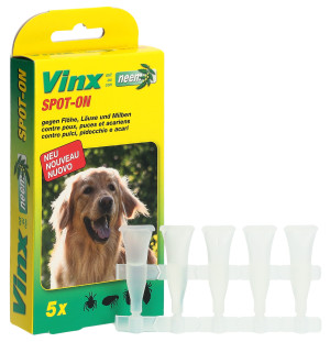 Vinx Bio Spot-On Tropfen mit Neem Hund - 5x1ml