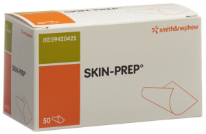 Skin Prep Hautschutz Tupfer Box - 50 Stk.
