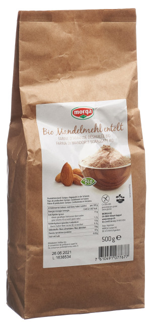 Morga Mandelmehl entölt Bio glutenfrei - 500g