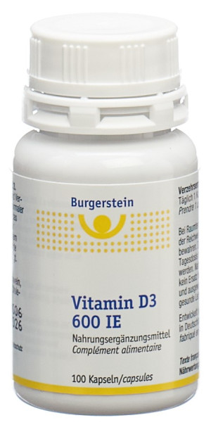 Burgerstein Vitamin D3 600 IE - 100 Kaps.
