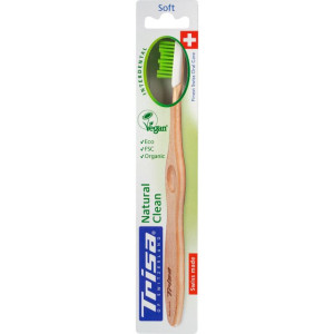 Trisa natural Clean Swiss Wood Holz-Zahnbürste soft - 1 Stk.