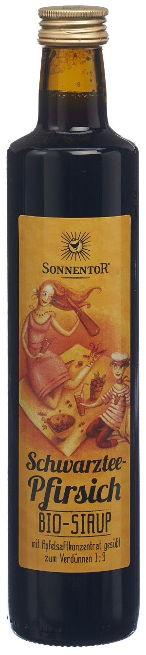 Sonnentor Schwarztee Pfirsich Sirup - 500ml