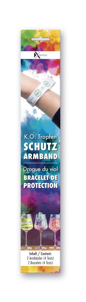 Xantus K.O.-Tropfen Schutz-Armband - 2 Stk. mit je 2 Tests
