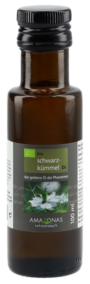 Amazonas Bio Schwarzkümmel Öl aus Ägypten, kaltgepresst - 100ml