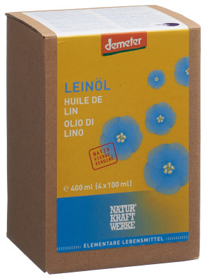 Naturkraftwerke Leinöl nativ Demeter - 4x100ml