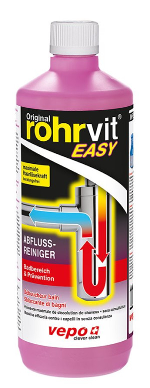 Rohrvit EASY Ablaufreiniger flüssig maximale Haarlösekraft - 1000ml