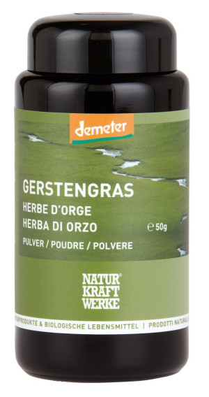 Naturkraftwerke Gerstengras Pulver Demeter - 50g