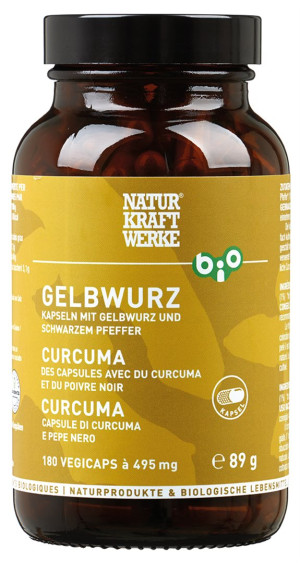 Naturkraftwerke Gelbwurz Vegicaps Bio - 180 Stk.