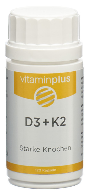 Vitaminplus D3 und K2 - starke Knochen - 120 Kaps.