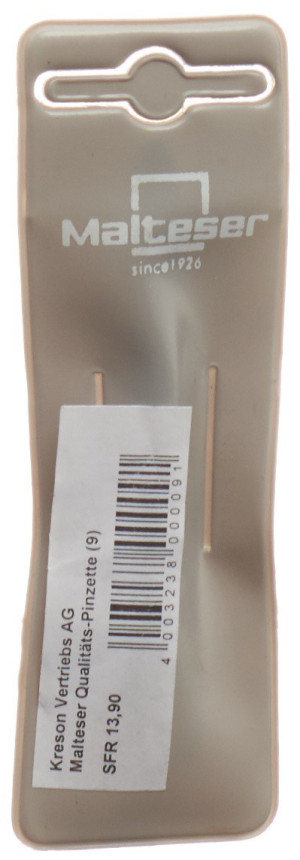 Kreson Malteser Pinzette schräg Nickel/Gold Nr. 9 - 1 Stk.