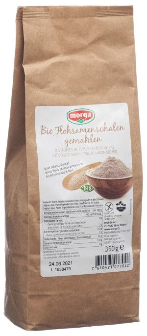 Morga Flohsamenschalen gemahlen glutenfrei Bio - 350g