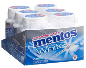 Mentos Gum White Sweetmint - 6x75g