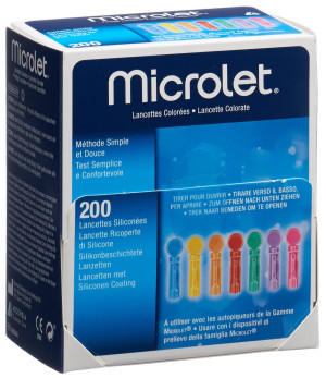 Microlet Lanzetten farbig - 200 Stk.
