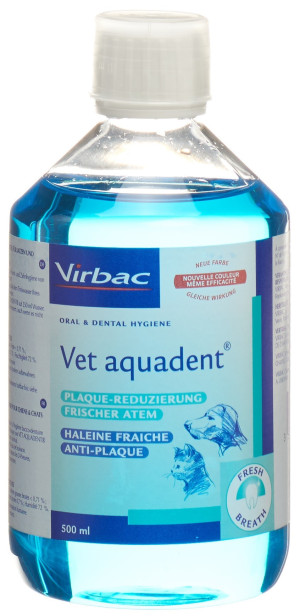 Virbac Vet Aquadent Lösung für Hunde/Katzen Flasche - 500ml