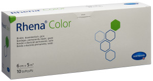 Rhena Color Elastische Binden 6cmx5m grün - 10 Stk.