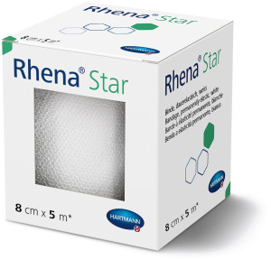 Rhena Star Elastische Binde 8cmx5m Cellophan - 1 Stk.