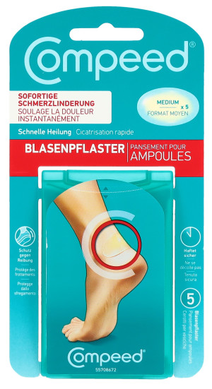 Compeed - Hydrocolloid-Pflaster bei Blasen - Medium - 5 Stk.