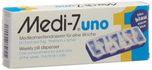 Medi-7 Medikamentendosierer uno 7 Tage blau - 1 Set