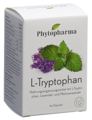 Phytopharma L-Tryptophan - Lavendel - Melisse - B-Vitamine - 60 Kaps.