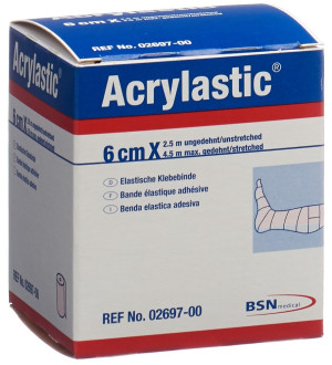 Acrylastic Pflasterbinde elastisch 6cm x 2.5m - 1 Stk.