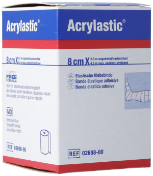 Acrylastic Pflasterbinde elastisch 8cm x 2.5m - 1 Stk.