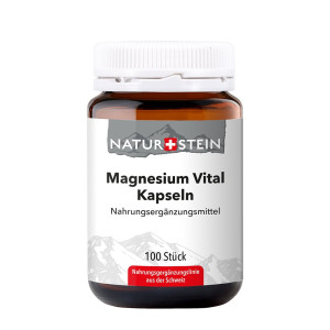 Naturstein Magnesium Vital Kapseln - 100 Stk.