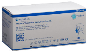 Promedical Optimus Hygiene Masken Typ IIR blau - 50 Stk.