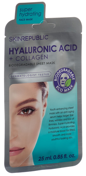 Skin Republic Hyaluron Acid + Collagen Face Mask - 25 ml