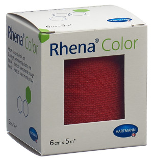 Rhena Color Elastische Binden rot - 5m x 6cm