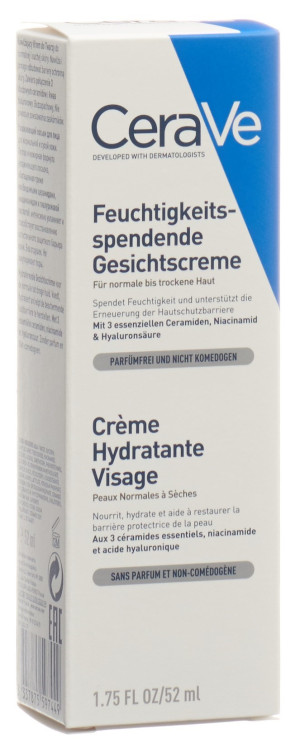 CeraVe Feuchtigkeitsspendende Gesichtscreme Dispenser - 52 ml