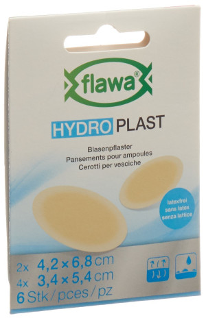 Flawa Hydro Plast Blasenpflaster 2 Grössen - 6 Stk.