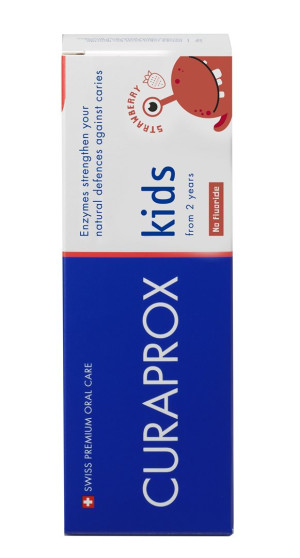 Curaprox kids Kinderzanpasta Erdbeere ohne Fluorid - 60ml