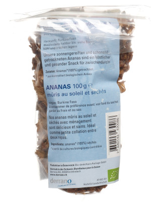 BioKing sonnengereifte getrocknete ANANAS - 100g
