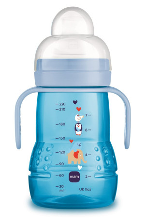 Mam Trainer Flasche mit Griff 4+ Monate Boy - 220ml