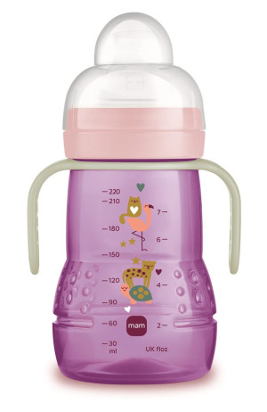 Mam Trainer Flasche mit Griff 4+ Monate Girl 220ml - 1 Stk.