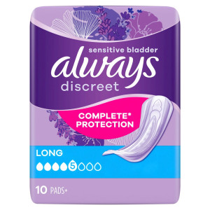 Always Discreet Inkontinenz Binden Long - 10 Stk.