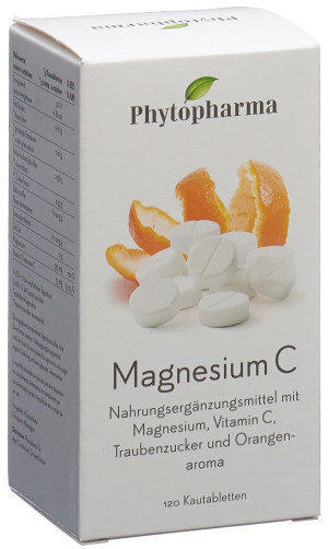 Phytopharma Magnesium mit Vitamin C Kautabletten - 120 Stk.