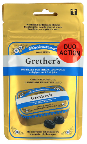 DUO-Pack: Grethers Blackcurrant Pastillen zuckerfrei - 2x110g