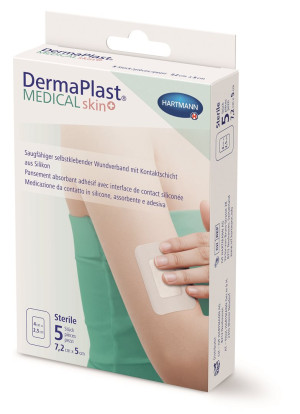 DermaPlast Medical skin+ Vliesverband 7.2x5cm - 5Stk.