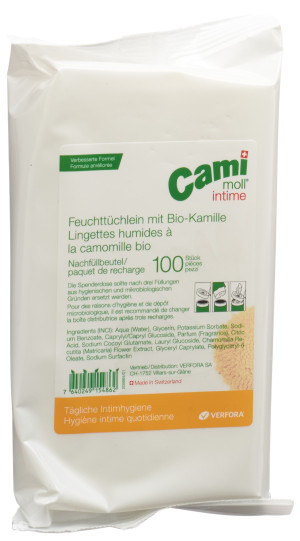 Cami moll intime Feuchttüchlein refill Nachfüllpackung - 100 Stk.