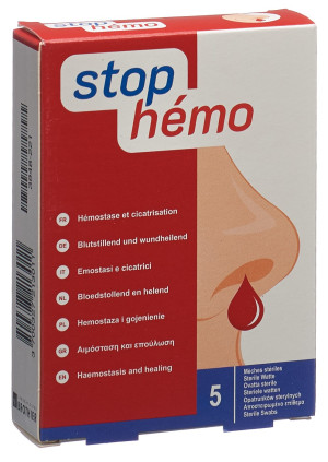 Stop Hemo blutstillende Watte steril - 5Stk.