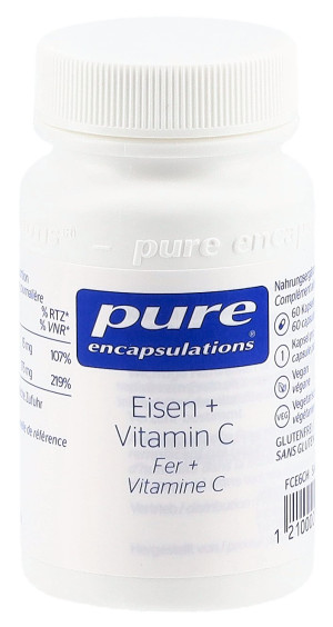 Pure Eisen + Vitamin C Kapseln - 60 Stk.