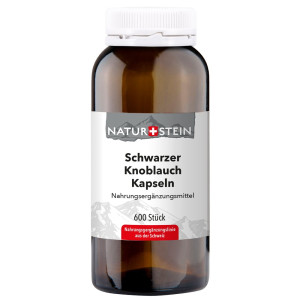 Naturstein Schwarzer Knoblauch Kapseln- 600 Stk.