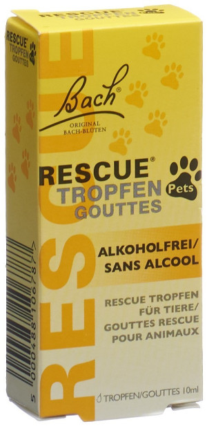 Bach Rescue (Notfall) Original - für Tiere - alkoholfrei! - 10ml Tropfen