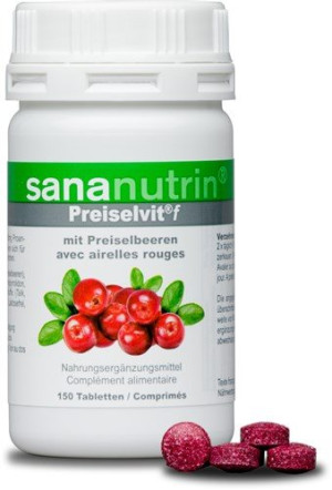 Sananutrin PreiselVit f -Preiselbeer-Konzentrat mit Vit. C - 150 Tabl.