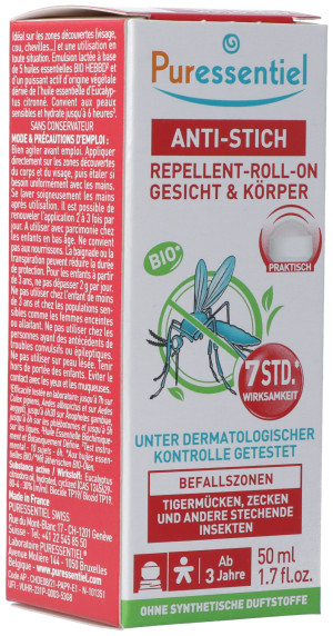 Puressentiel Anti-Stich Repellent Roll-On Gesicht & Körper - 50ml