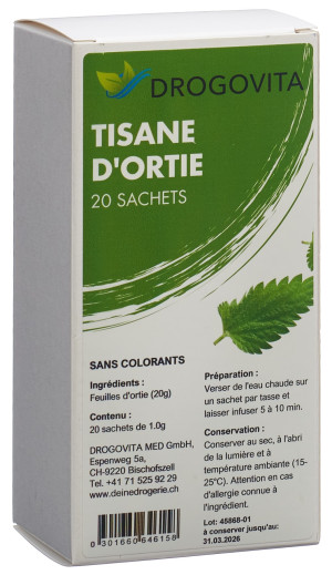 Drogovita Brennnessel Blätter Tee - 20 Beutel