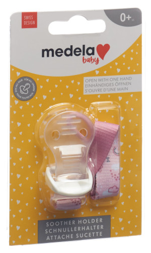 Medela Baby Schnullerhalter Rosa - 1 Stk.