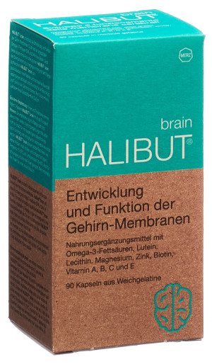 Halibut BRAIN mit Lecithin und Vitaminen - 90 Kaps.