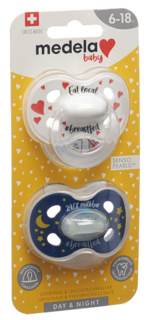 Medela Baby Nuggi Day & Night breastfed 6-18 Mt. - 2 Stk.